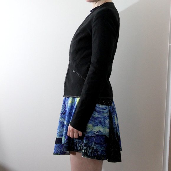 Judith & Charles Lightweight Black Stretch Linen Suit Jacket in Women's Size 2 - Picture 5 of 15